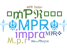ニックネーム - MPR