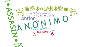 ニックネーム - Anonimo