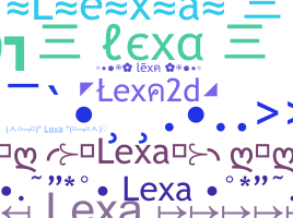 ニックネーム - lexa2d