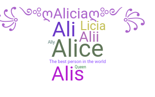 ニックネーム - Alicia