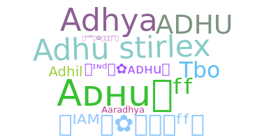 ニックネーム - Adhu