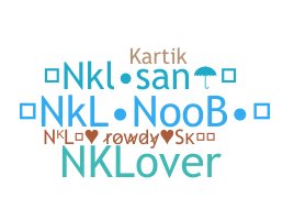 ニックネーム - Nkl