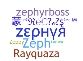ニックネーム - Zephyr