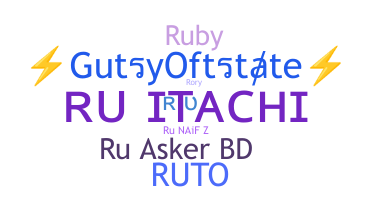 ニックネーム - Ru