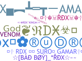 ニックネーム - RDX