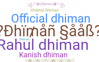 ニックネーム - Dhiman