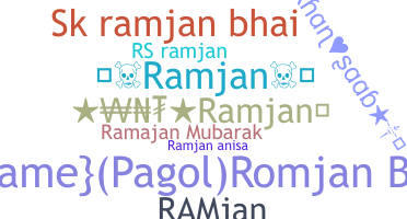 ニックネーム - Ramjan