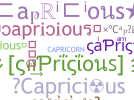 ニックネーム - capricious