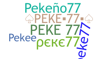 ニックネーム - Peke77