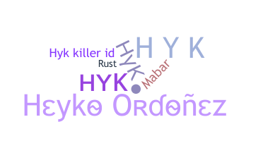 ニックネーム - hyk