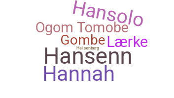 ニックネーム - Hansen