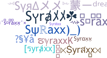 ニックネーム - syraxx