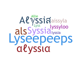 ニックネーム - Alyssia