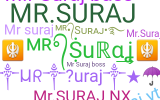 ニックネーム - MrSuraj