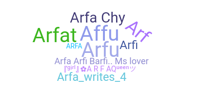 ニックネーム - Arfa