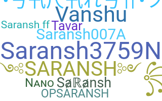 ニックネーム - Saransh