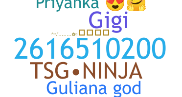 ニックネーム - Guliana