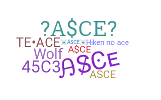 ニックネーム - asce