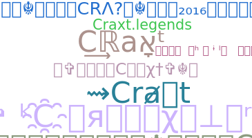 ニックネーム - Craxt