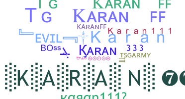 ニックネーム - Karan111