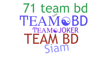 ニックネーム - teamBD