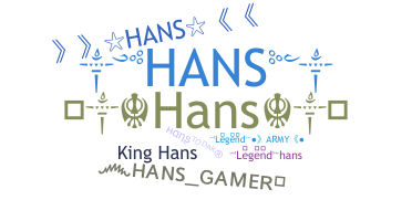 ニックネーム - Hans