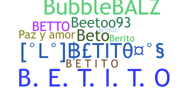 ニックネーム - Betito