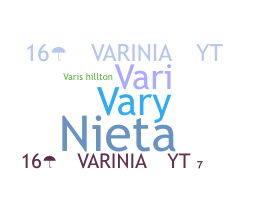 ニックネーム - varinia