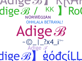 ニックネーム - adige