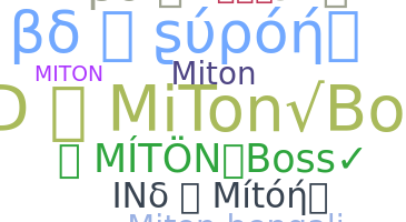 ニックネーム - MiTon