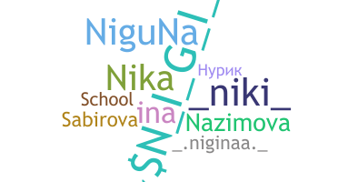ニックネーム - Nigina