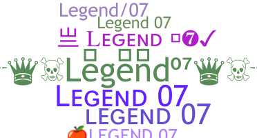 ニックネーム - Legend07