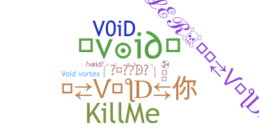 ニックネーム - void