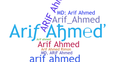 ニックネーム - Arifahmed