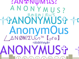 ニックネーム - Anonymus