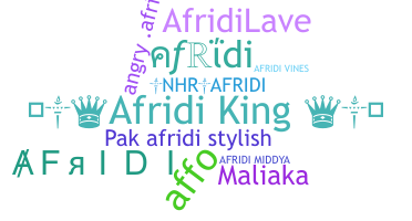 ニックネーム - Afridi
