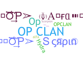 ニックネーム - OpClan