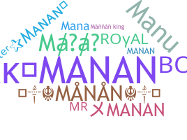 ニックネーム - Manan