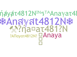 ニックネーム - Anayat4812N