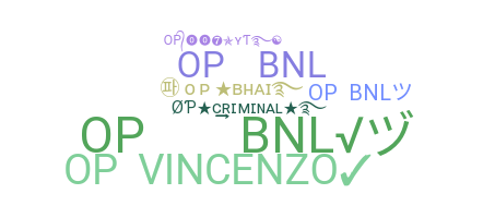 ニックネーム - OpBNL