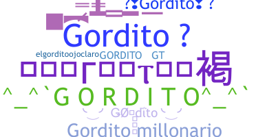 ニックネーム - Gordito
