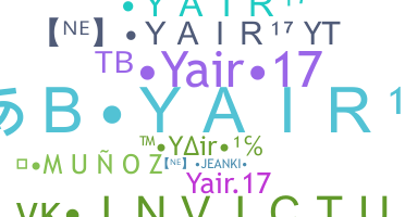 ニックネーム - yair17
