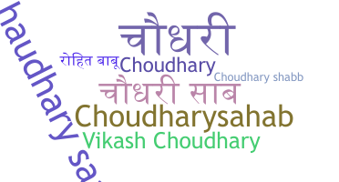 ニックネーム - Choudharysaab