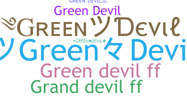 ニックネーム - greendevil