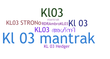 ニックネーム - KL03