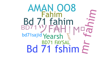 ニックネーム - Bd71Fahim