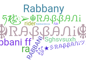 ニックネーム - Rabbani