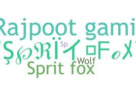 ニックネーム - SpritFox