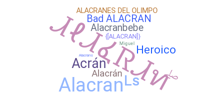ニックネーム - alacran