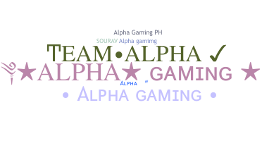 ニックネーム - AlphaGaming